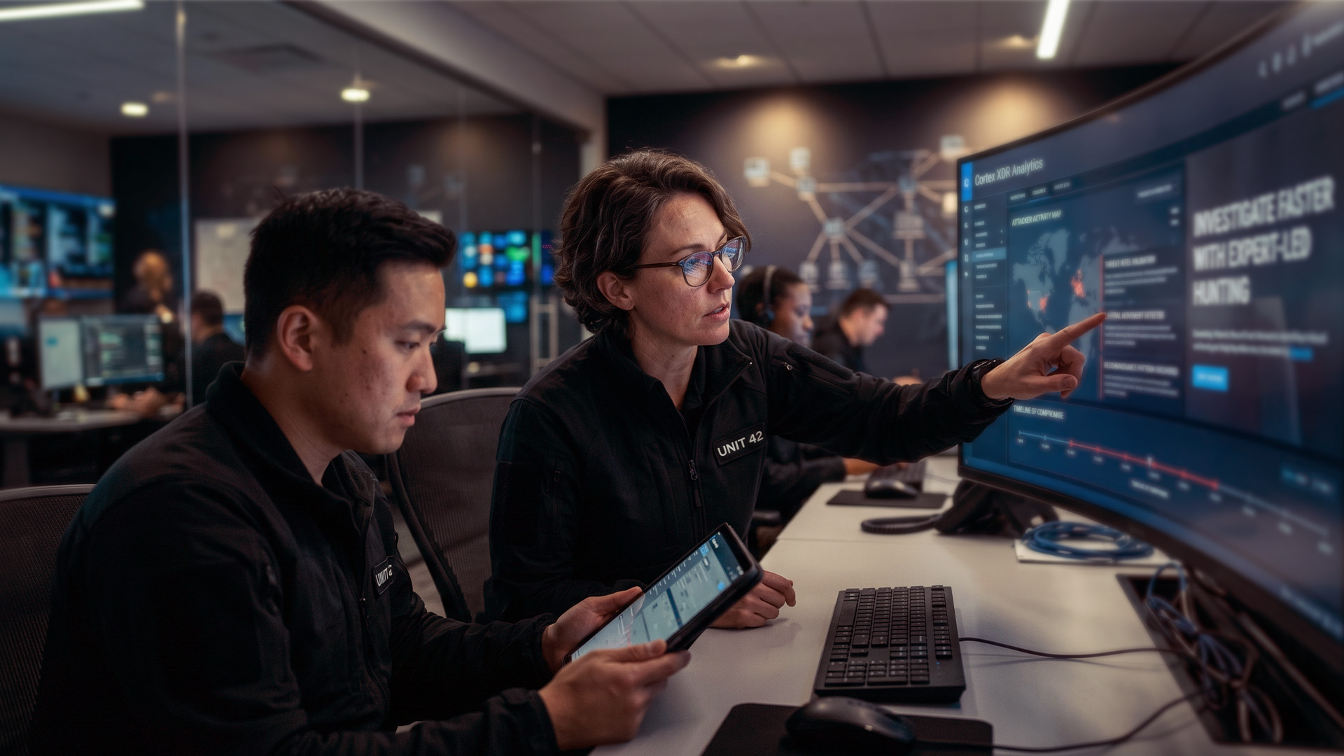Investigate faster with expert-led threat hunting