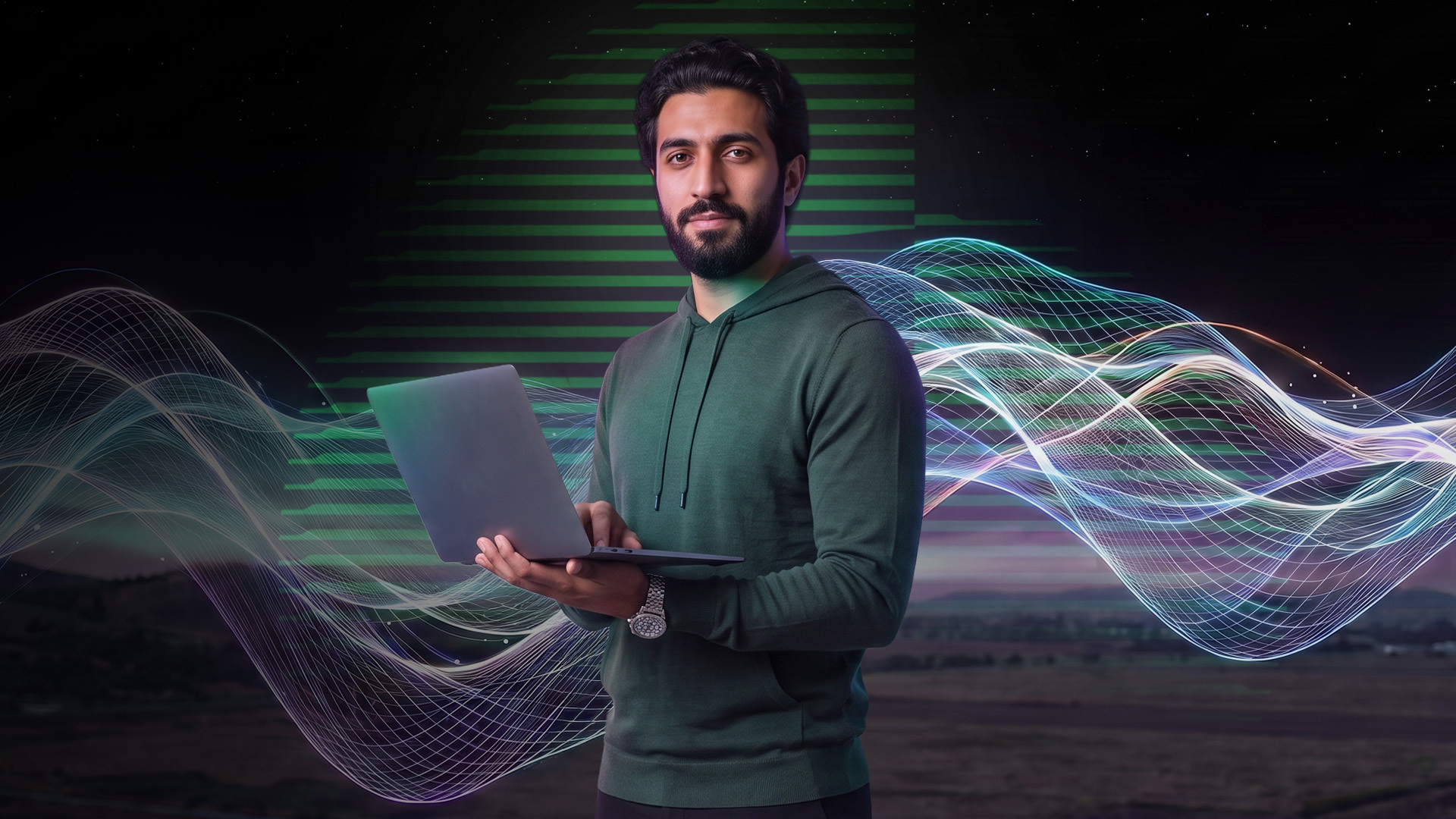 man with laptop