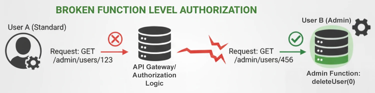 Broken function level authorization Broken function level authorization