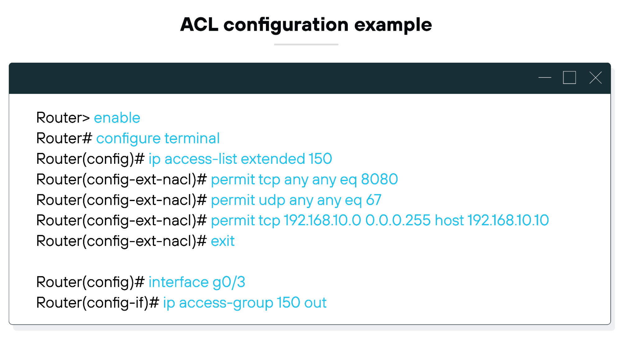 ACL configuration example