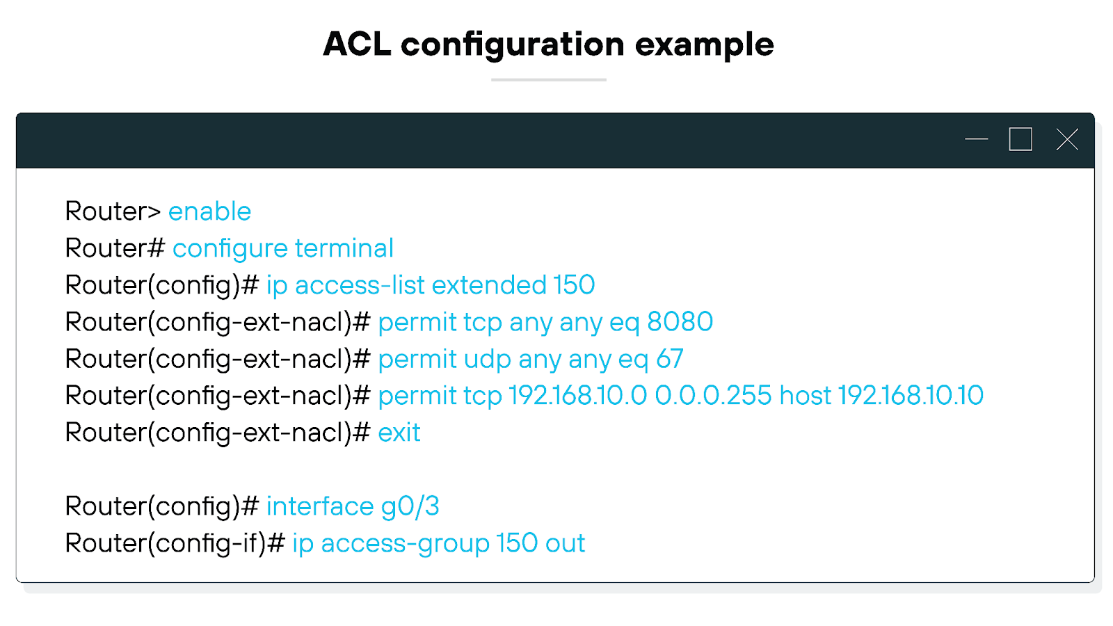 ACL configuration example