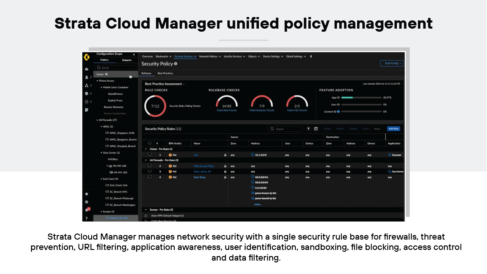 Strata Cloud Manager unified policy management