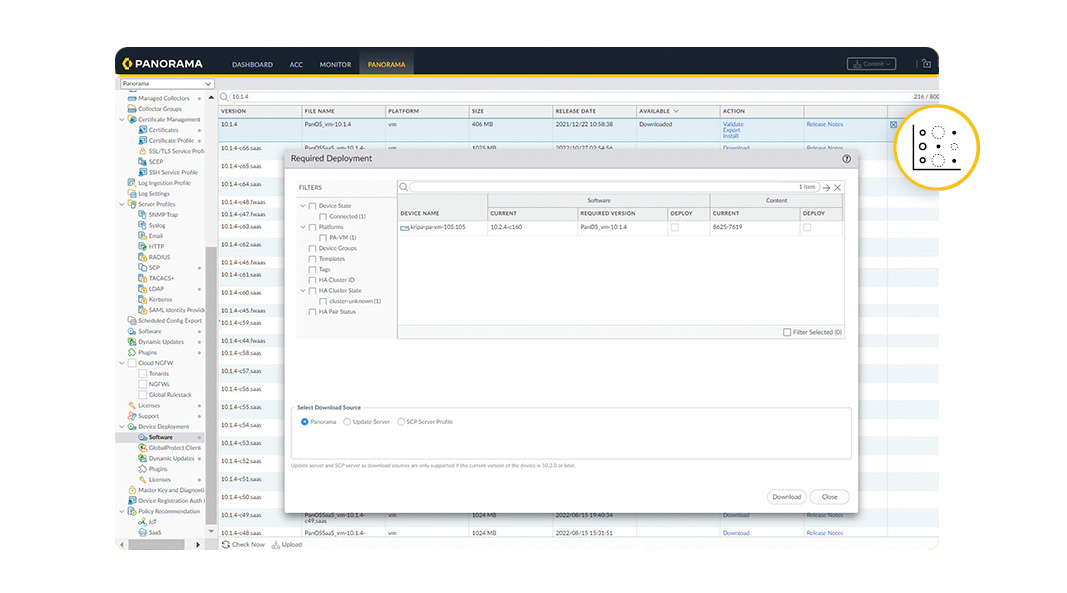 Effortlessly benefit from the latest PAN-OS® security innovations