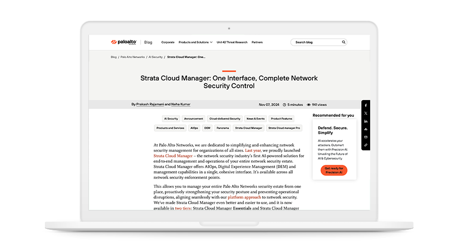 Strata Cloud Manager: One Interface, Complex Network Security Control